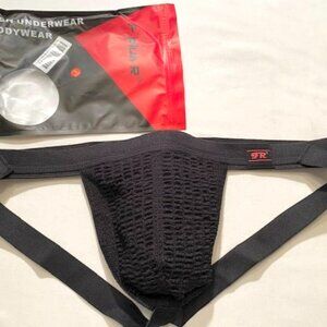 F + R - Size "L" Swimmer/Jogger Athletic Supporter - Black, Red - Jockstrap